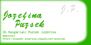 jozefina puzsek business card